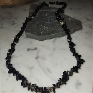 *Smoky Quartz & Sterling Silver Necklace NWOT